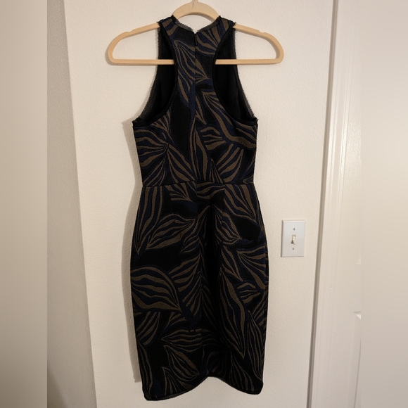 NWT Jason WuBlack Olive Blue Floral Tech Jacquard Sheath Dress - Picture 9 of 11